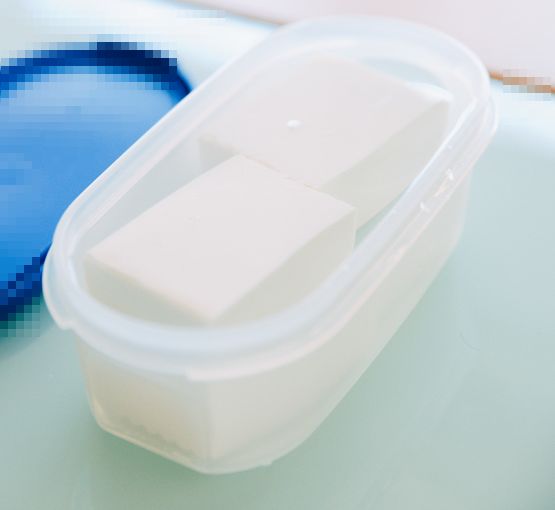 冷蔵庫にほぞする前の豆腐